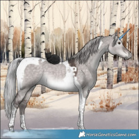 Horse Color:Platinum Silver Brown Dun Tobiano