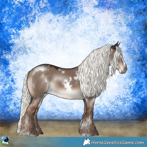 Horse Color:White Spotted Liver Red Dun Mushroom Sabino Rabicano 