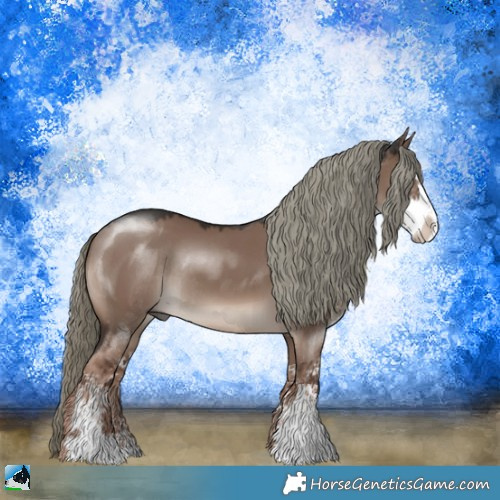 Horse Color:Liver Red Dun Mushroom Sabino Rabicano 