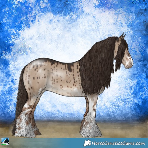 Horse Color:Liver Red Dun Sabino Brindle 