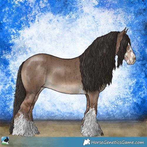 Horse Color:Liver Red Dun Sabino Brindle