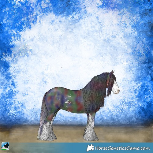 Horse Color:Nacre Brown Sabino Rabicano 