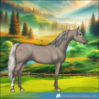 Horse Color:Silver Grullo 