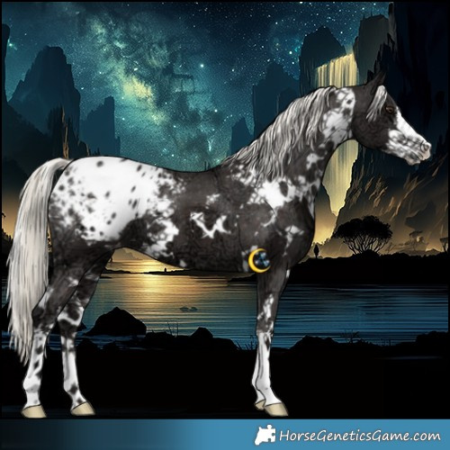 Horse Color:White Spotted Liver Chestnut Ice Mushroom Appaloosa