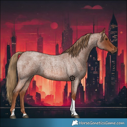 Horse Color:Red Roan Tobiano 
