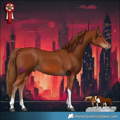 Horse Color:Chestnut Tobiano 