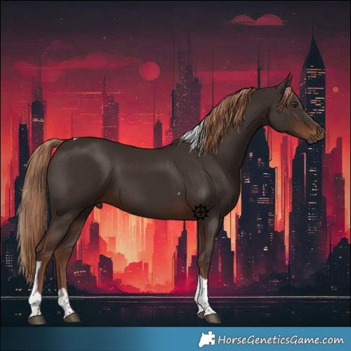 Horse Color:Liver Chestnut Tobiano 