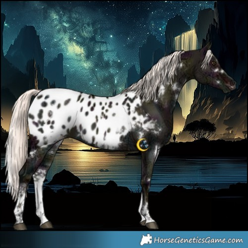 Horse Color:White Spotted Midnight Liver Red Dun Ice Mushroom Appaloosa 