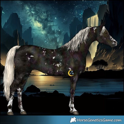Horse Color:Gray White Spotted Midnight Liver Red Dun Ice Mushroom Sabino Brindle