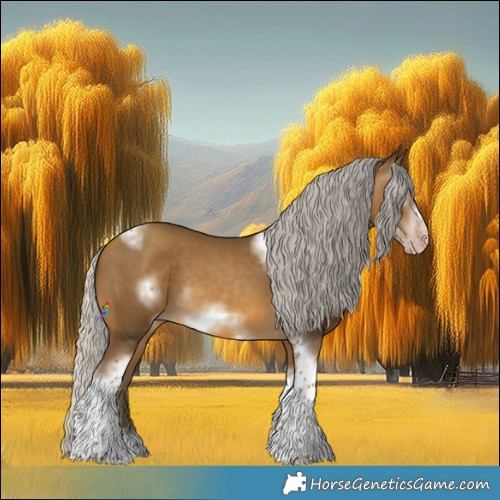 Horse Color:Gray Silver Sable Cream Champagne Sabino Tobiano Frame Rabicano 