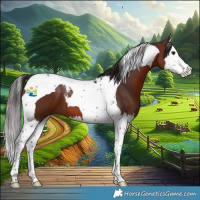 Horse Color:Bay Splash Tobiano 