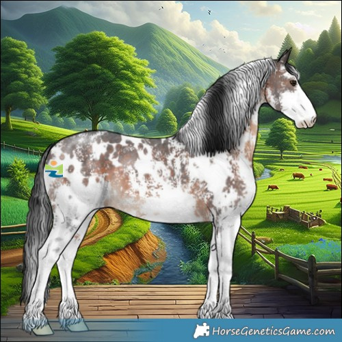 Horse Color:White Spotted Brown Sabino