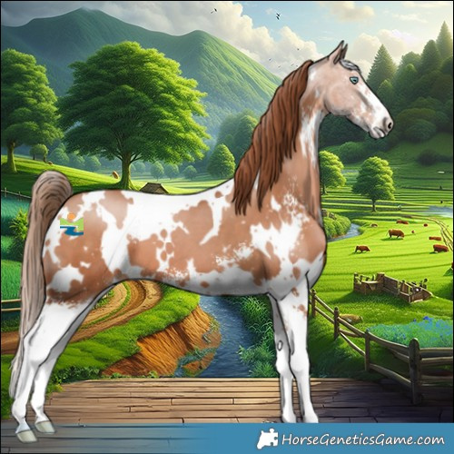 Horse Color:White Spotted Brown Pearl Sabino 
