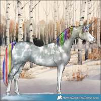 Horse Color:Painted White Spotted Silver Grullo Chinchilla Ice Sabino Brindle 