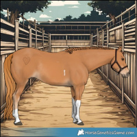 Horse Color:Chestnut Tobiano Rabicano