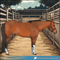 Horse Color:Bay Tobiano Rabicano 