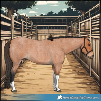 Horse Color:Bay Roan Tobiano