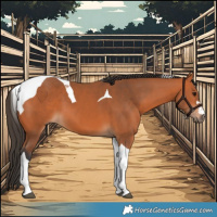 Horse Color:Bay Tobiano 