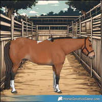 Horse Color:Bay Tobiano 