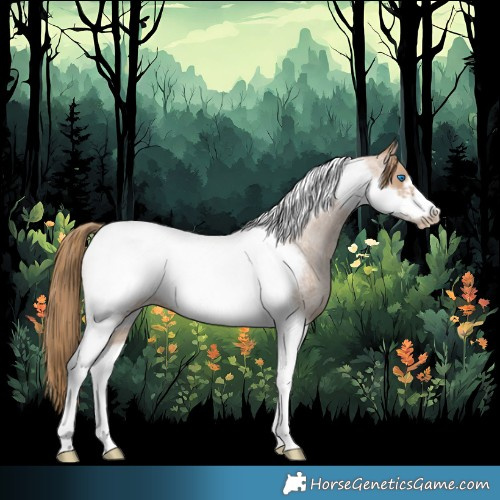 Horse Color:Blue Roan Pearl Tobiano Frame