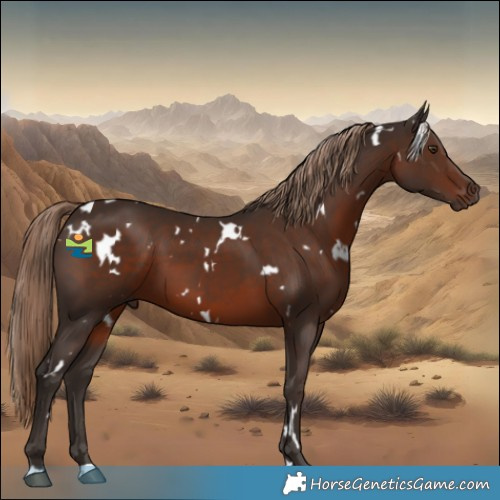 Horse Color:White Spotted Liver Chestnut 