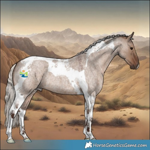 Horse Color:Silver Grullo Roan Tobiano 