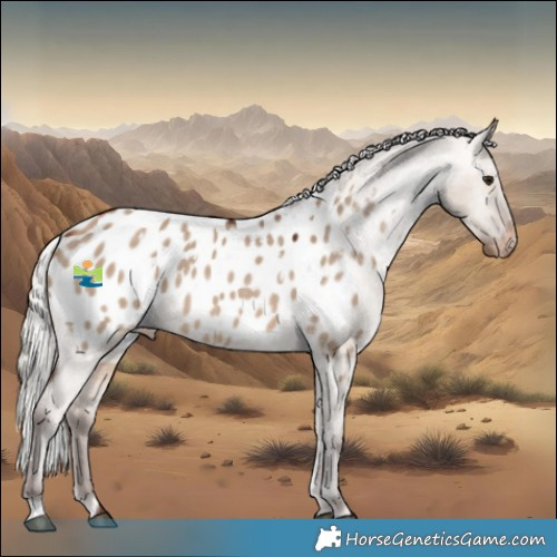 Horse Color:White Spotted Silver Brown Dun Appaloosa 
