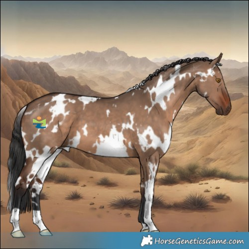 Horse Color:White Spotted Brown Dun 