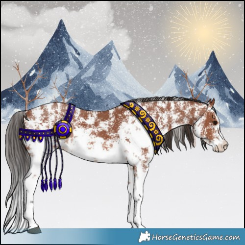 Horse Color:Bay Sabino Rabicano  and Bay Sabino Rabicano 