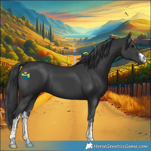 Horse Color:White Spotted Black 