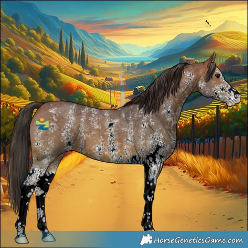 Horse Color:Brown Sabino 