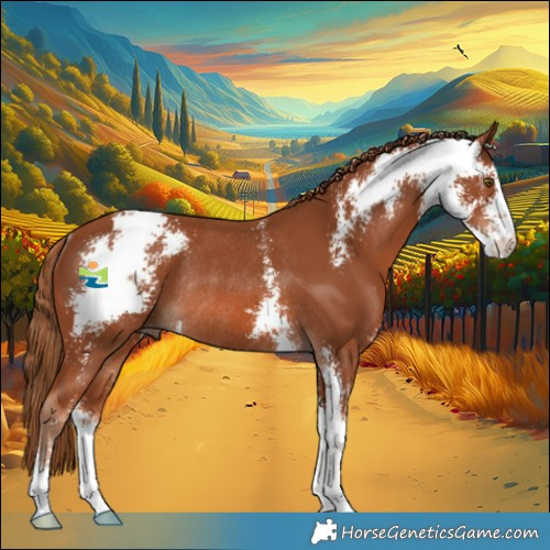 Horse Color:Chestnut Sabino Rabicano 