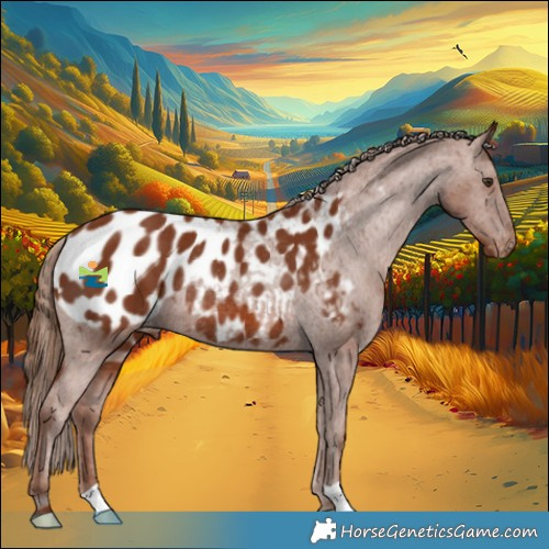 Horse Color:Chestnut Appaloosa Rabicano 