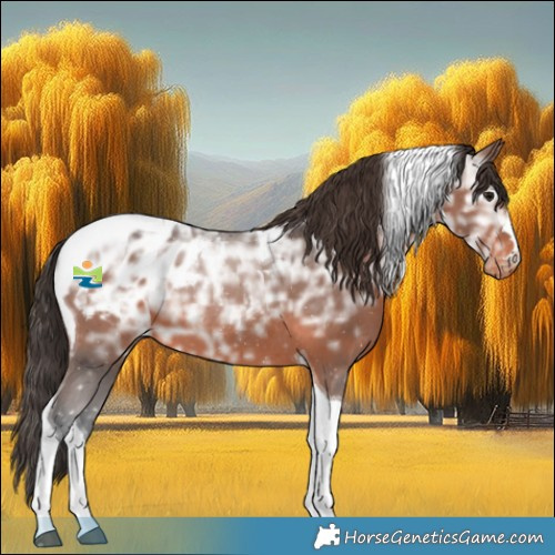 Horse Color:Brown Ice Tobiano Appaloosa 