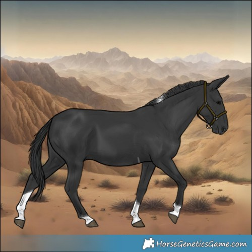 Horse Color:Black Tobiano Rabicano 