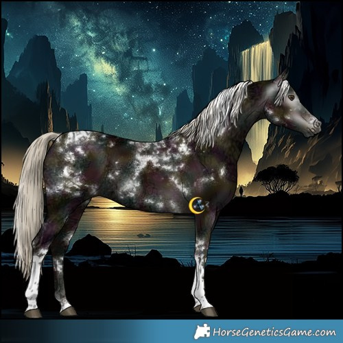 Horse Color:Gray White Spotted Midnight Liver Red Dun Ice Mushroom Tobiano Rabicano 