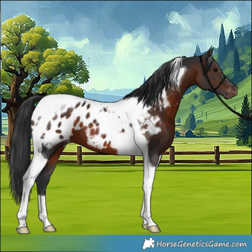 Horse Color:Brown Tobiano Appaloosa