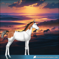 Horse Color:Bay Splash Rabicano