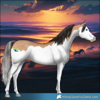 Horse Color:Bay Dun Splash Rabicano 