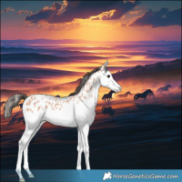 Horse Color:Bay Roan Splash Appaloosa 