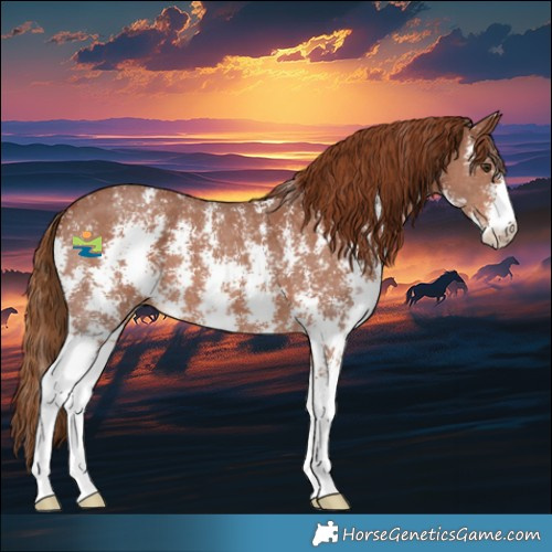Horse Color:Chestnut Sabino