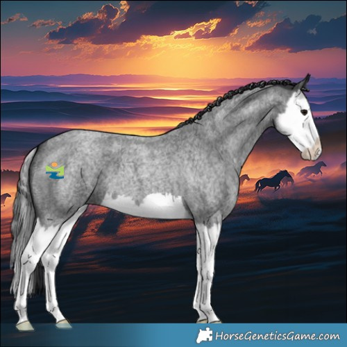 Horse Color:Blue Roan Splash 
