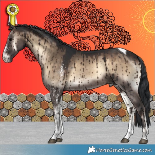 Horse Color:White Spotted Brown Onyx Tobiano Rabicano Brindle 
