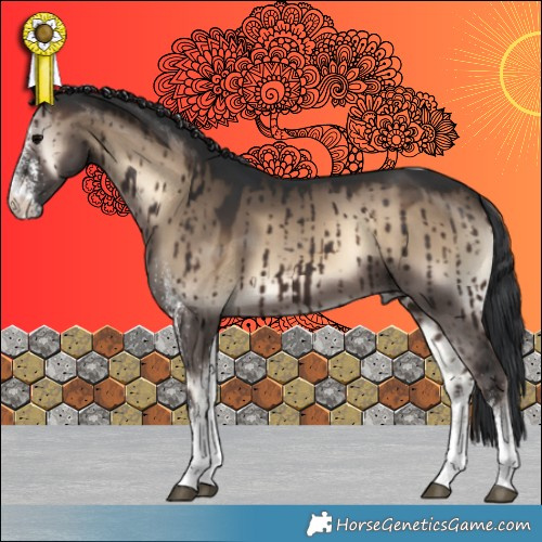 Horse Color:White Spotted Brown Onyx Tobiano Rabicano Brindle 
