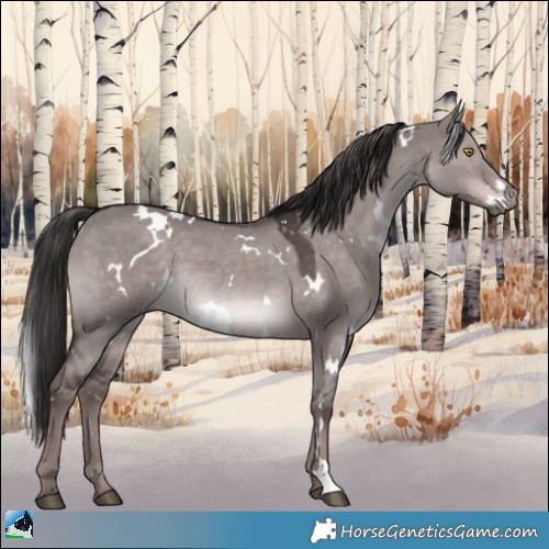 Horse Color:Platinum White Spotted Liver Red Dun 