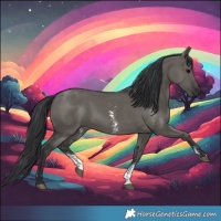 Horse Color:Grullo Sabino Rabicano