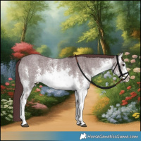 Horse Color:Platinum White Spotted Chocolate Brown Dun Sabino Brindle