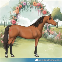 Horse Color:Bay Rabicano 