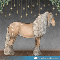 Horse Color:White Spotted Chocolate Palomino Pearl 
