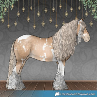 Horse Color:White Spotted Chocolate Palomino Pearl Tobiano